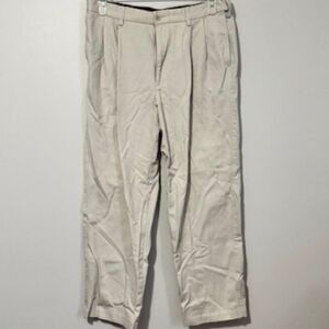 USED Men's Savane Khaki Expandable Waist Paints Color Light Khaki Size 34/29